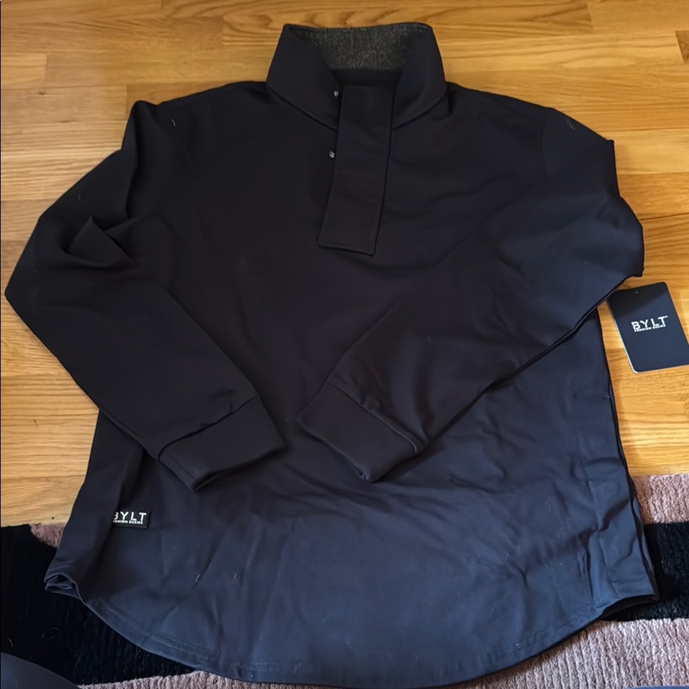 BYLT Basics Black Lightweight Shirt Jacket